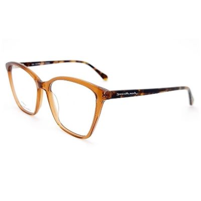 Óculos de Grau Jean Marcell JM6091 G02 Gatinho Acetato Feminino Marrom