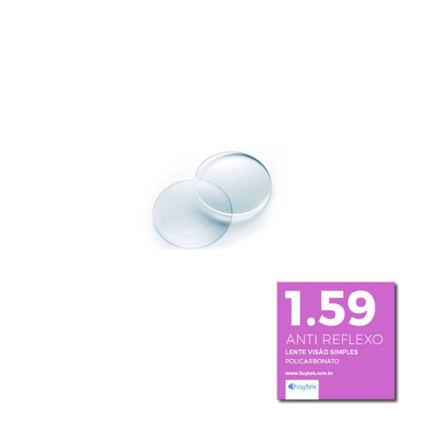 LENTE VISAO SIMPLES INCOLOR 1.59 C/AR 