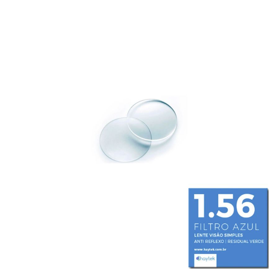 LENTE VISAO SIMPLES INCOLOR 1.56 BLUE LIGHT C/AR